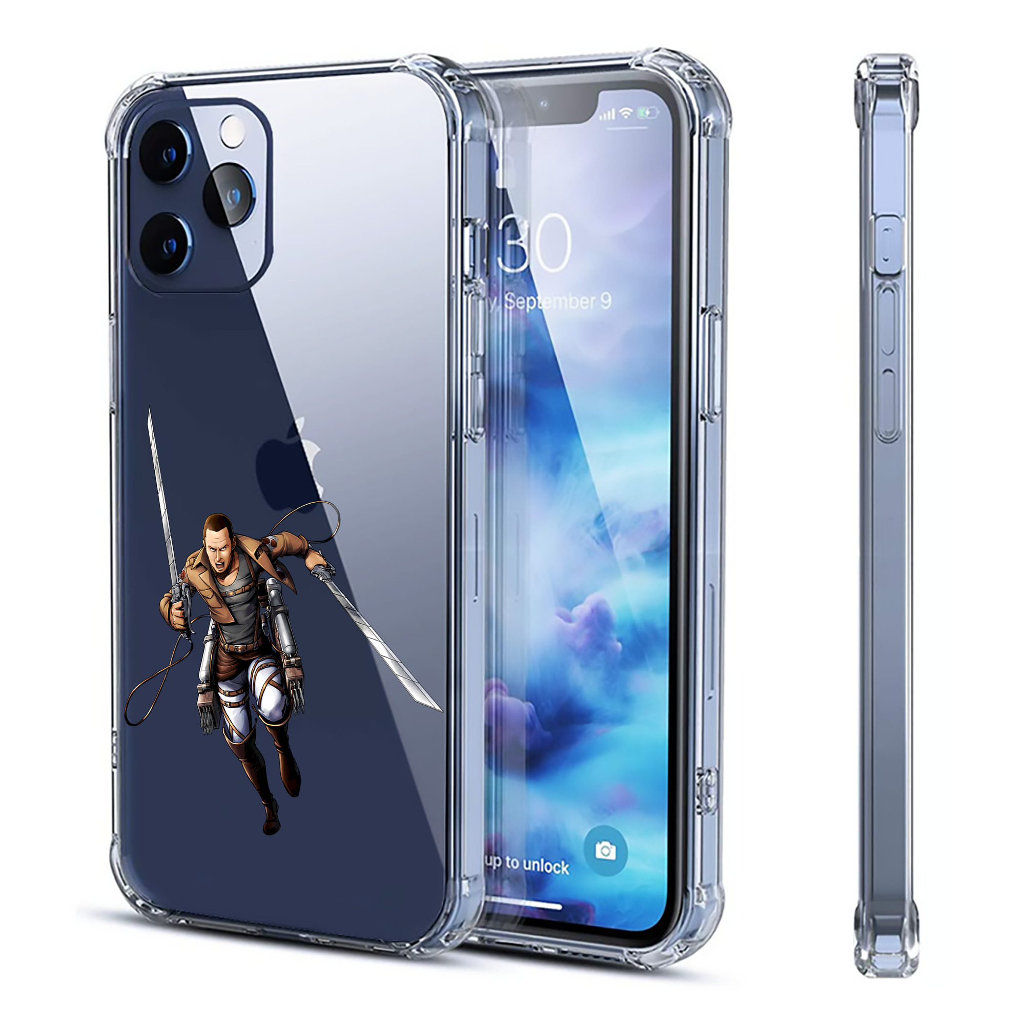 （画像用） 進撃の巨人 Attack on Titan 【iPhone 12シリーズ対応】透明スマホケース（クリアソフトケース）